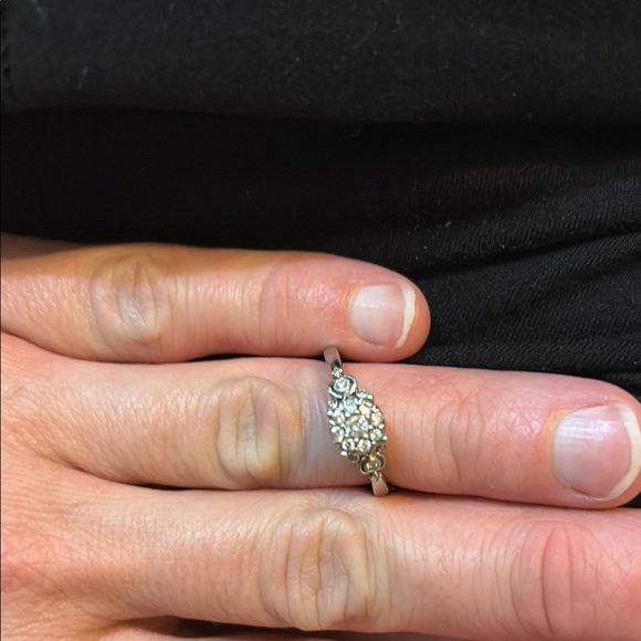 Sophisticated Silver Halo Engagement Ring